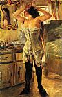 In a Corset by Lovis Corinth
